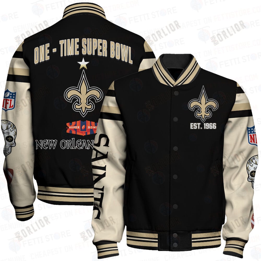New Orleans Saints National Football League Print Varsity Jacket SFAT V2