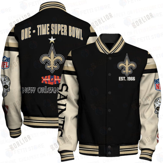New Orleans Saints National Football League Print Varsity Jacket SFAT V2