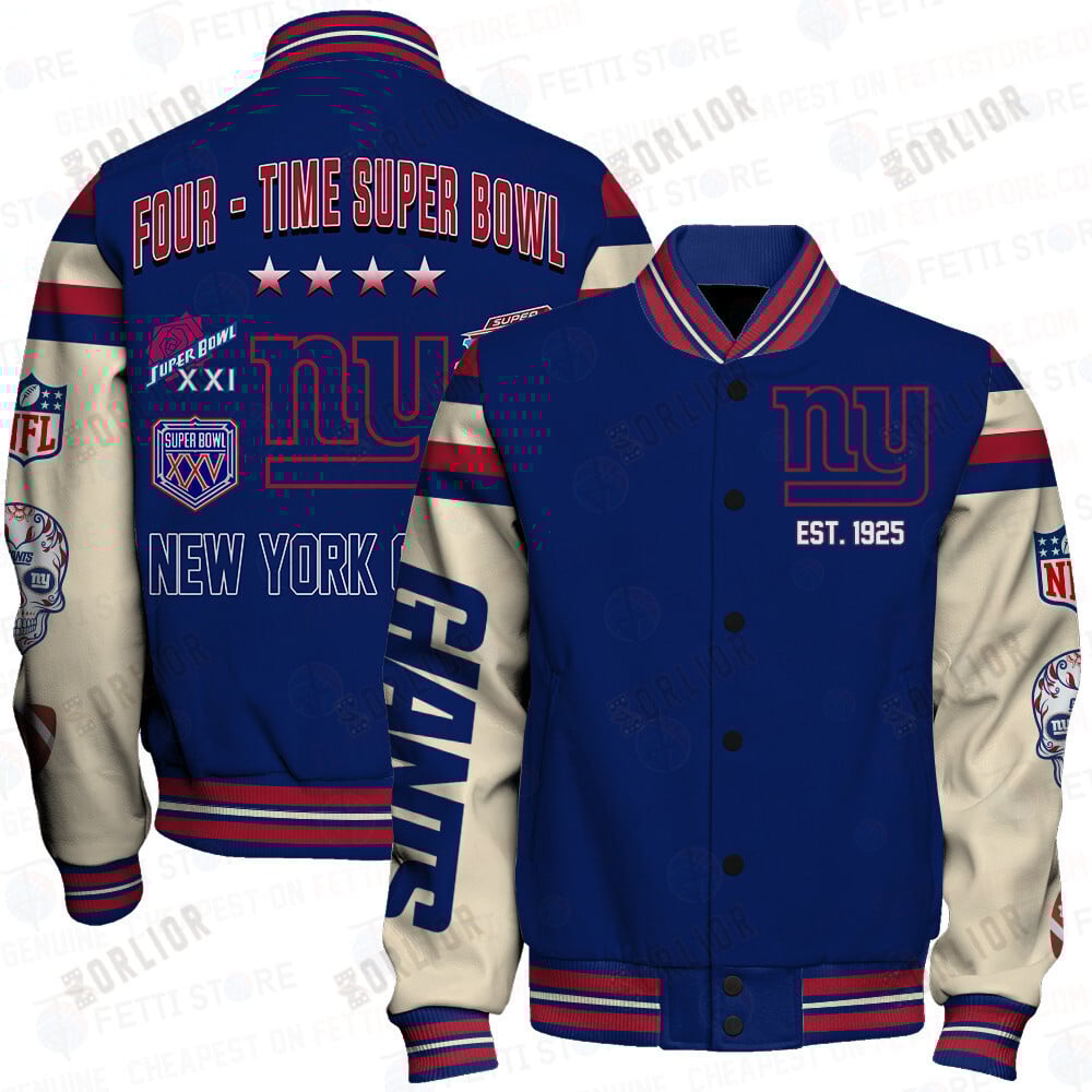 New York Giants National Football League Print Varsity Jacket SFAT V2