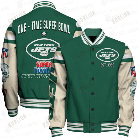 New York Jets National Football League Print Varsity Jacket SFAT V2