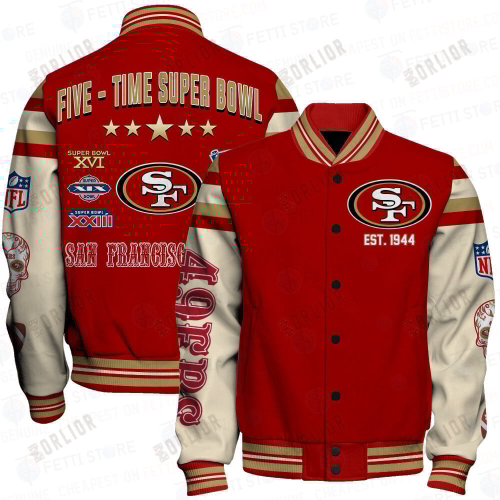San Francisco 49ers National Football League Print Varsity Jacket SFAT V2