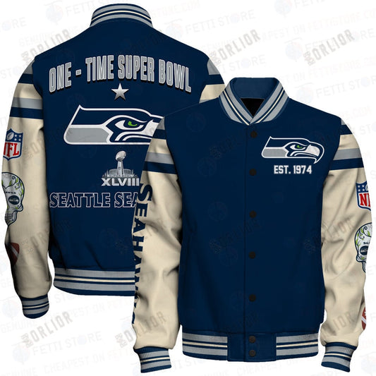 Seattle Seahawks National Football League Print Varsity Jacket SFAT V2
