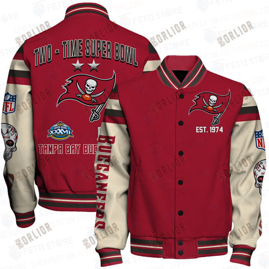 Tampa Bay Buccaneers National Football League Print Varsity Jacket SFAT V2