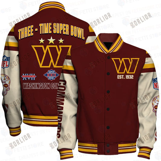 Washington Commanders National Football League Print Varsity Jacket SFAT V2