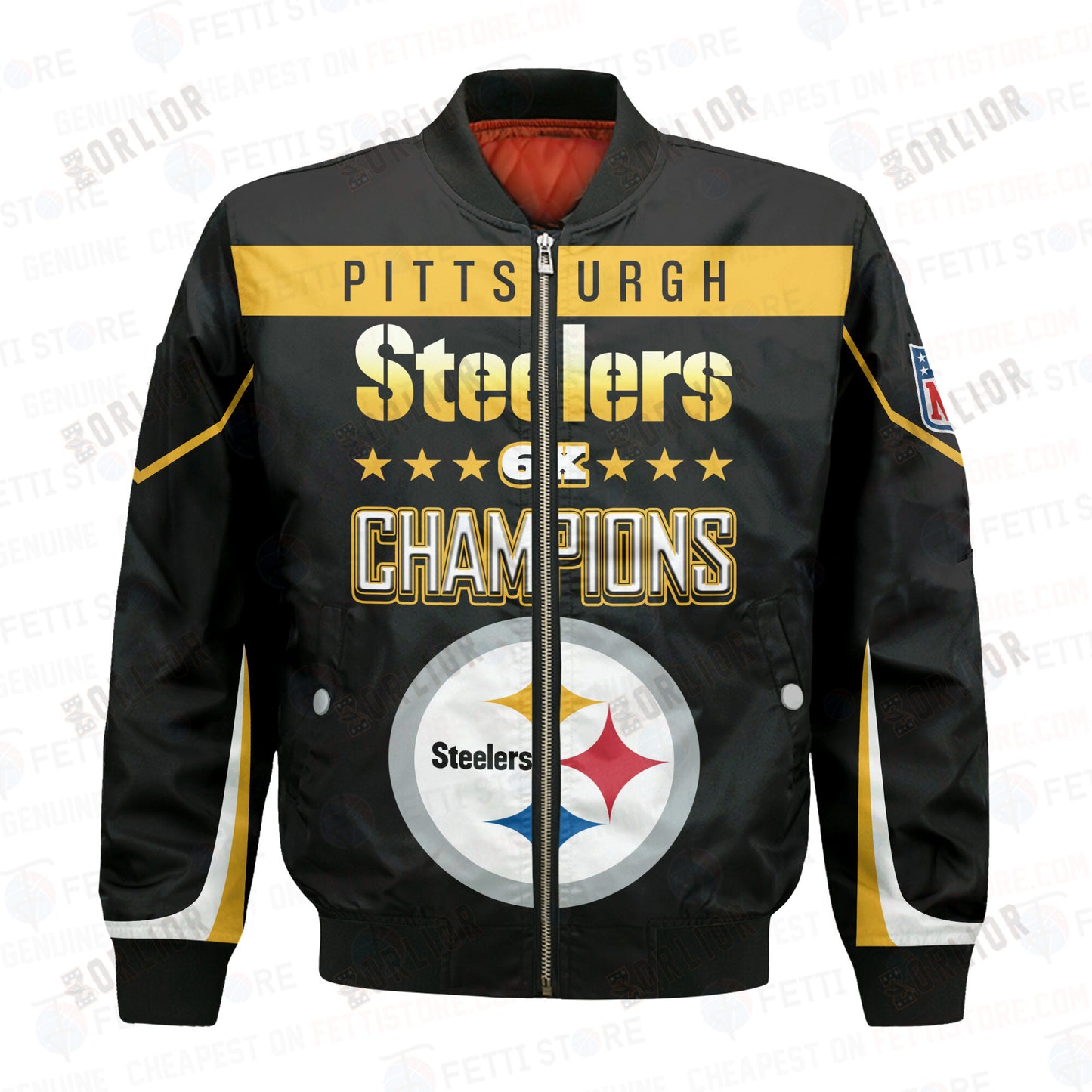 Pittsburgh Steelers 6X Super Bowl Champions Unisex Bomber Jacket