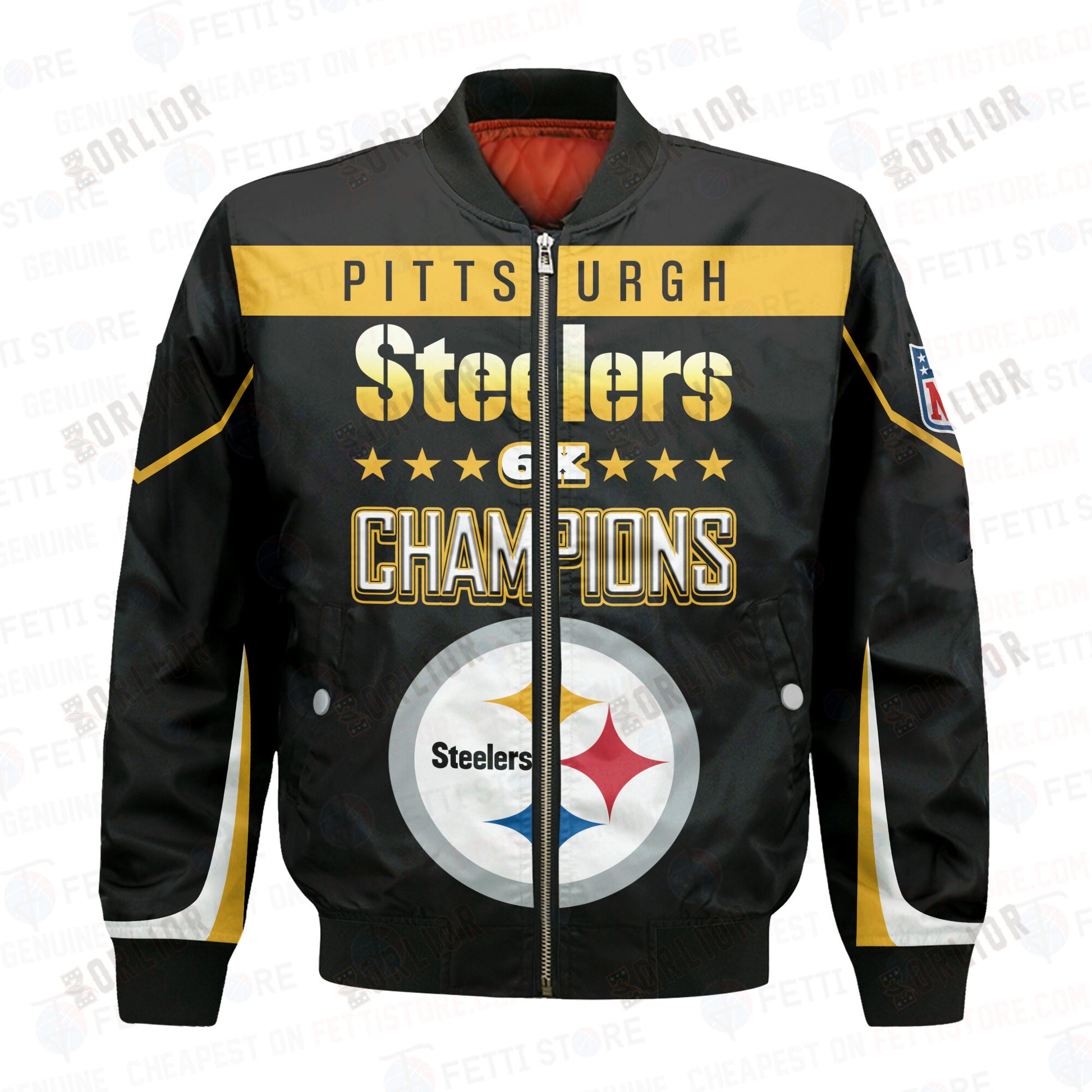 Pittsburgh Steelers 6X Super Bowl Champions Unisex Bomber Jacket