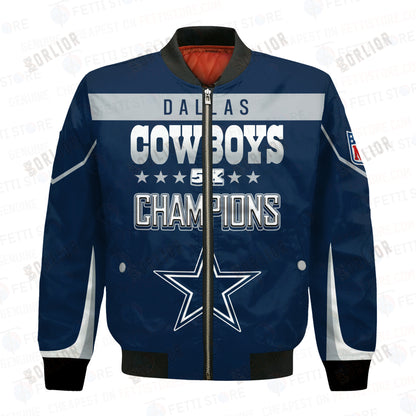 Dallas Cowboys 5X Super Bowl Champions Unisex Bomber Jacket