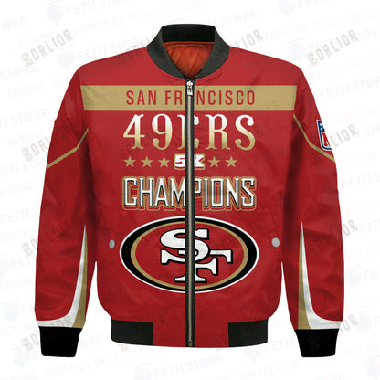 San Francisco 49ers 5X Super Bowl Champions Unisex Bomber Jacket