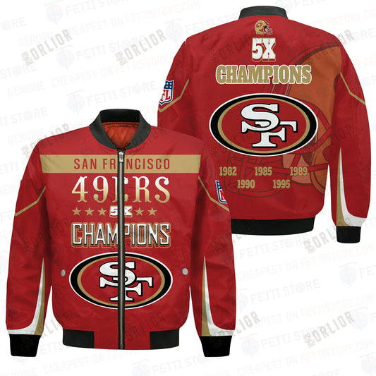 San Francisco 49ers 5X Super Bowl Champions Unisex Bomber Jacket