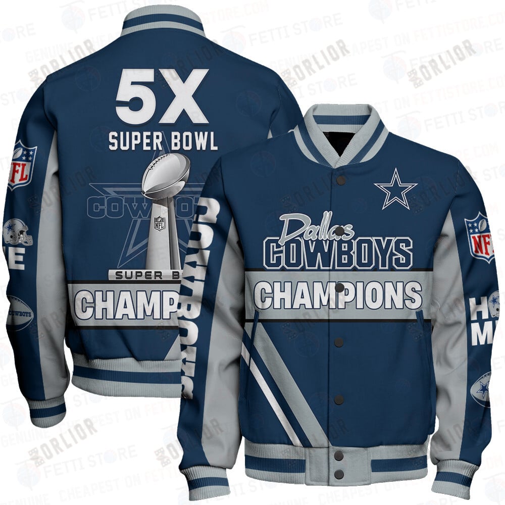 Dallas Cowboys 5X Super Bowl Champions Design Varsity Jacket