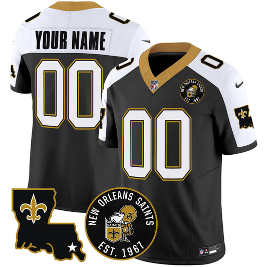 Saints EST. 1967 Patch Vapor Custom Jersey - All Stitched