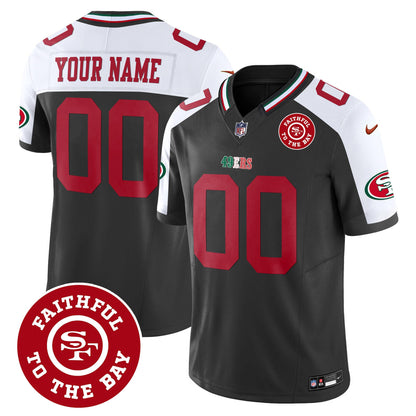 49ers Mexico Faithful To The Bay Patch Vapor Custom Jersey - All Stitched