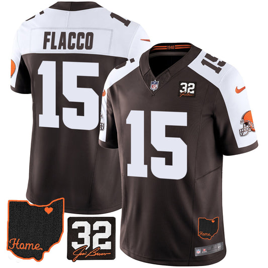 Joe Flacco Browns Vapor Jersey - All Stitched