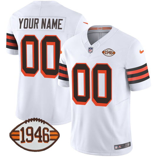 Browns 1946 75th Anniversary Patch Custom Jersey - All Stitched