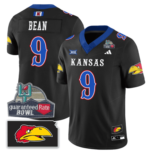 Kansas Jayhawks Blackhawk Guaranteed Rate Bowl Patch Vapor Limited Jersey - Stitched