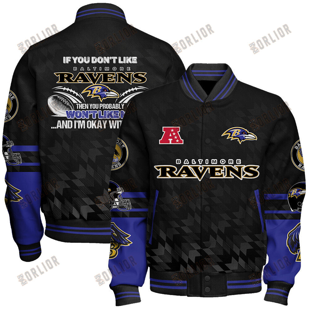 Baltimore Ravens  2024 American Football Conference Unisex Varsity Jacket V12