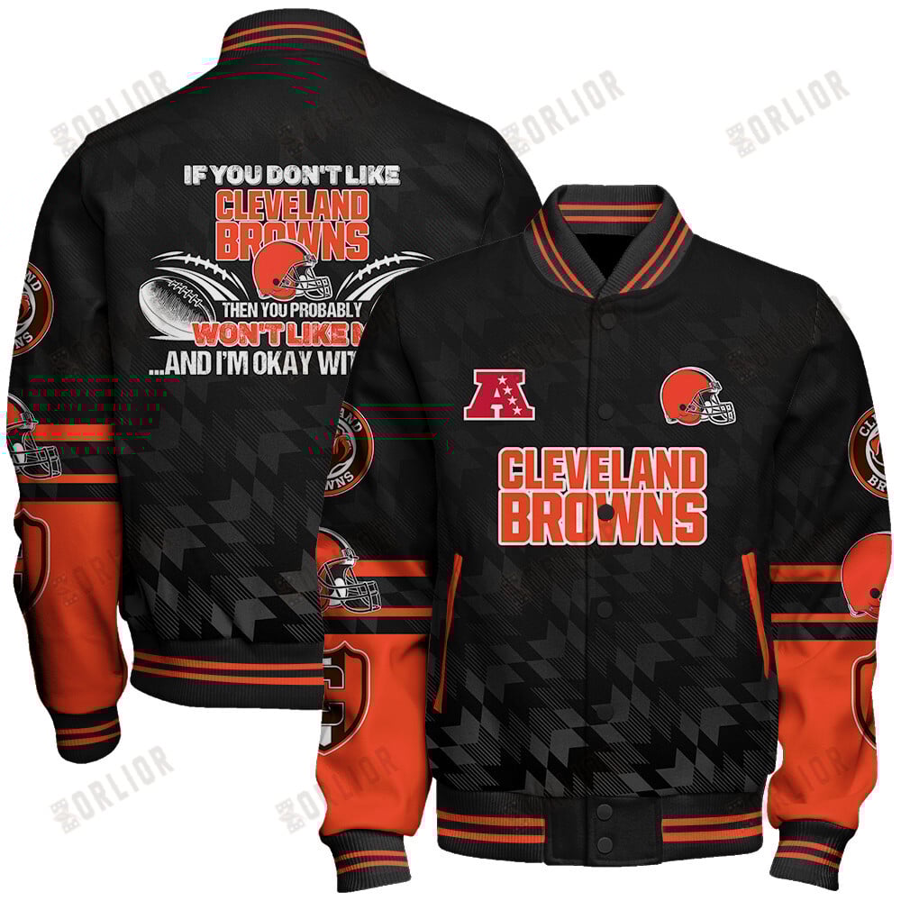 Cleveland Browns  2024 American Football Conference Unisex Varsity Jacket V12