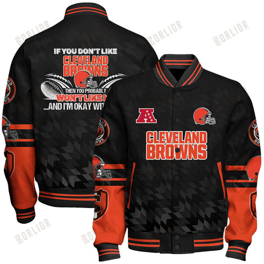 Cleveland Browns  2024 American Football Conference Unisex Varsity Jacket V12