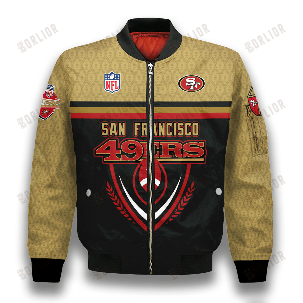 San Francisco 49ers Traditional Football Pattern Bomber Jacket