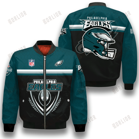 Philadelphia Eagles Traditional Football Pattern Bomber Jacket