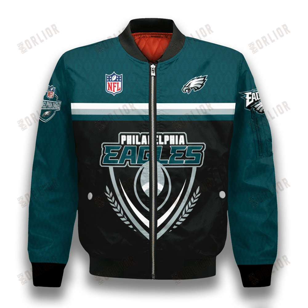 Philadelphia Eagles Traditional Football Pattern Bomber Jacket