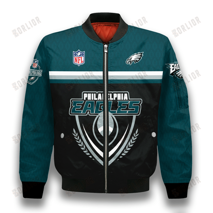 Philadelphia Eagles Traditional Football Pattern Bomber Jacket