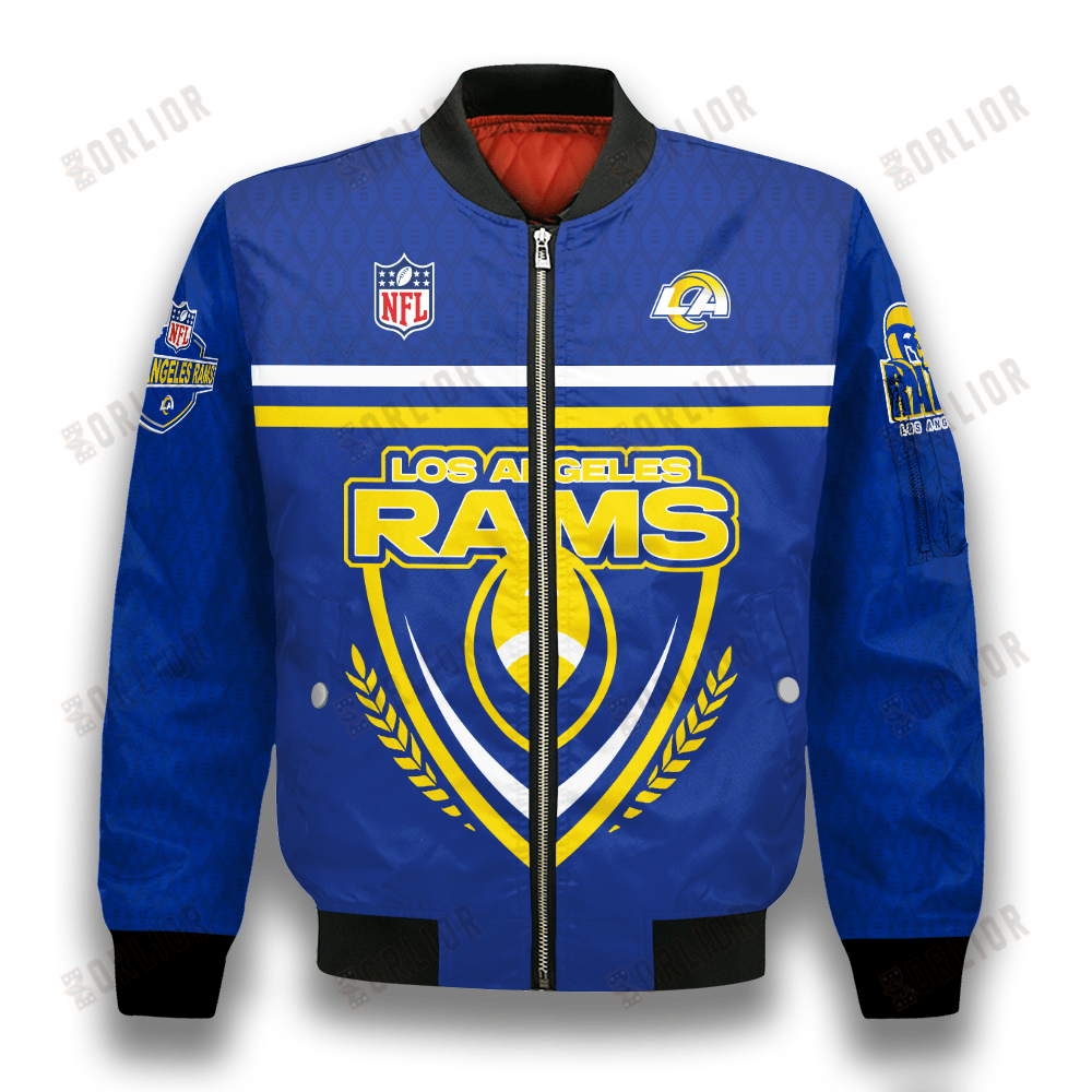 Los Angeles Rams Traditional Football Pattern Bomber Jacket
