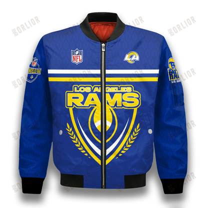 Los Angeles Rams Traditional Football Pattern Bomber Jacket