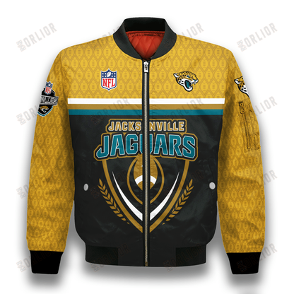 Jacksonville Jaguars Traditional Football Pattern Bomber Jacket