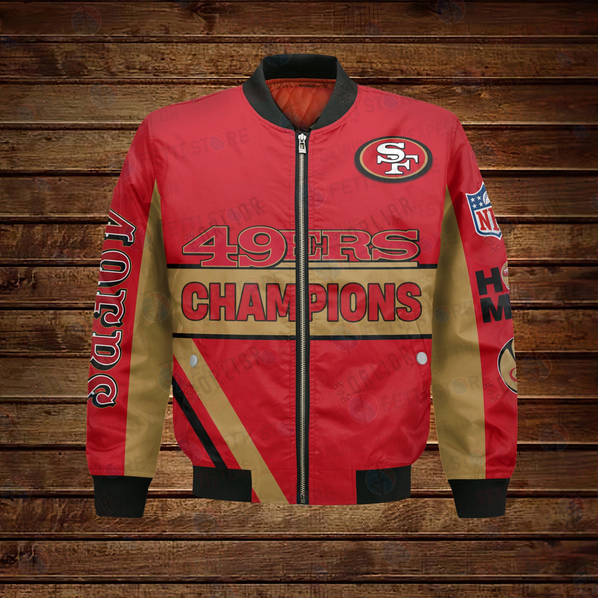 San Francisco 49ers 5X Super Bowl Champions Design Bomber Jacket