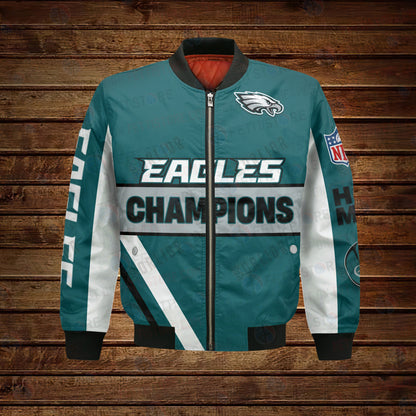 Philadelphia Eagles X Super Bowl Champions Design Bomber Jacket