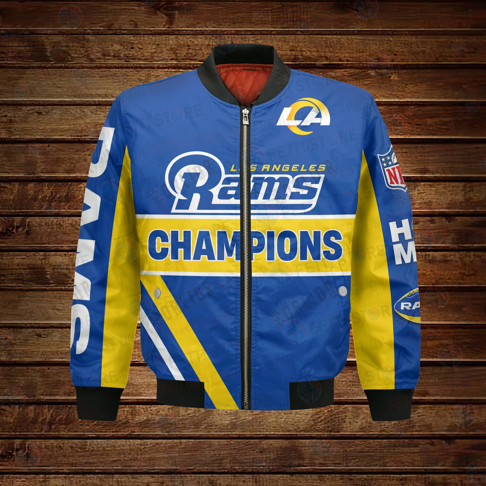 Los Angeles Rams 2X Super Bowl Champions Design Bomber Jacket