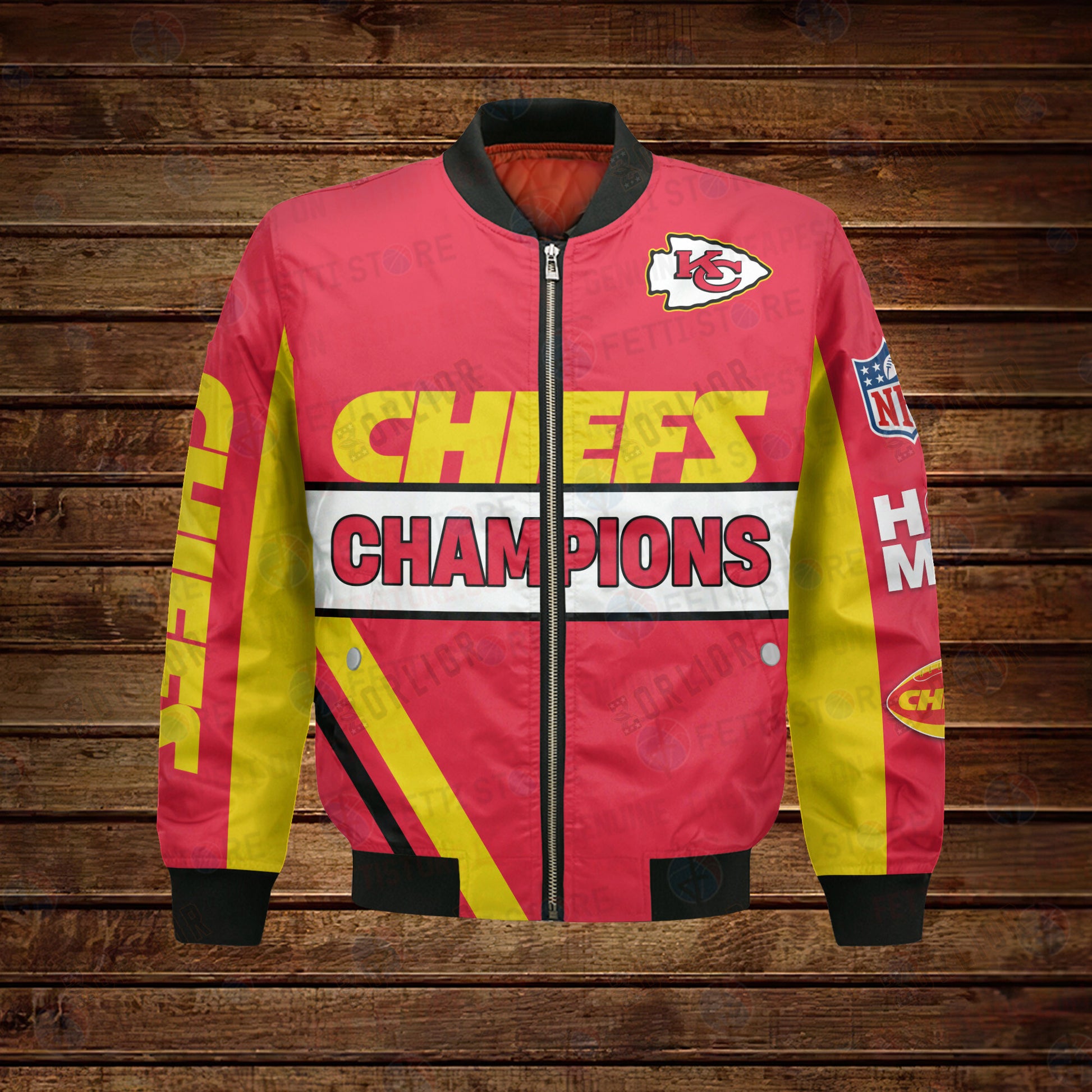 Kansas City Chiefs 3X Super Bowl Champions Design Bomber Jacket