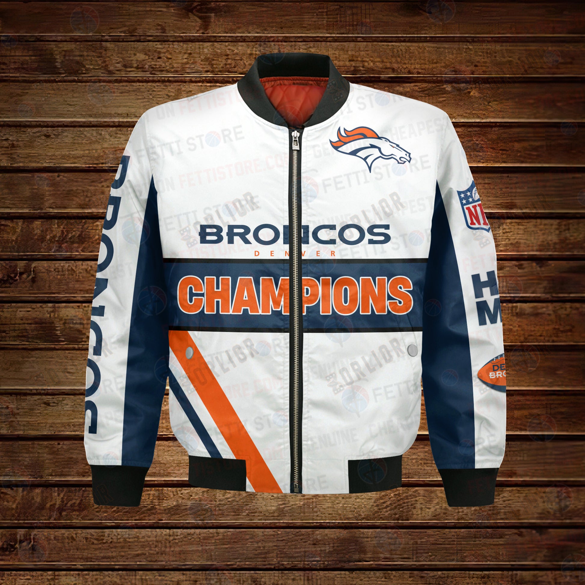 Denver Broncos 3X Super Bowl Champions Design Bomber Jacket