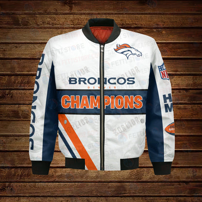 Denver Broncos 3X Super Bowl Champions Design Bomber Jacket