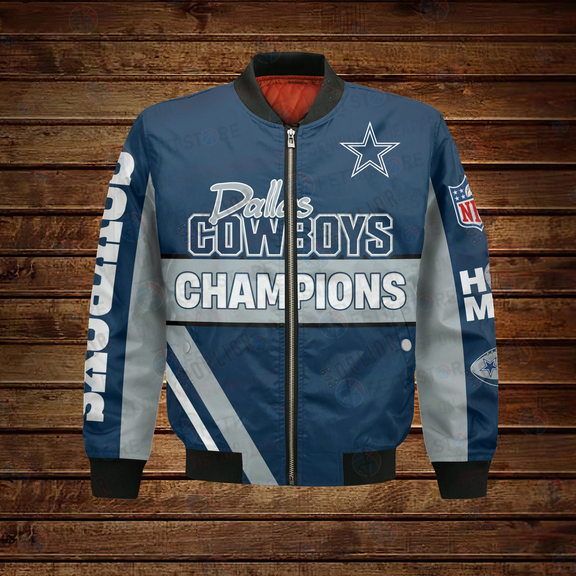 Dallas Cowboys 5X Super Bowl Champions Design Bomber Jacket