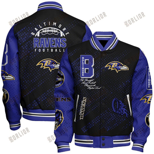 Baltimore Ravens National Football League Pattern Varsity Jacket V13