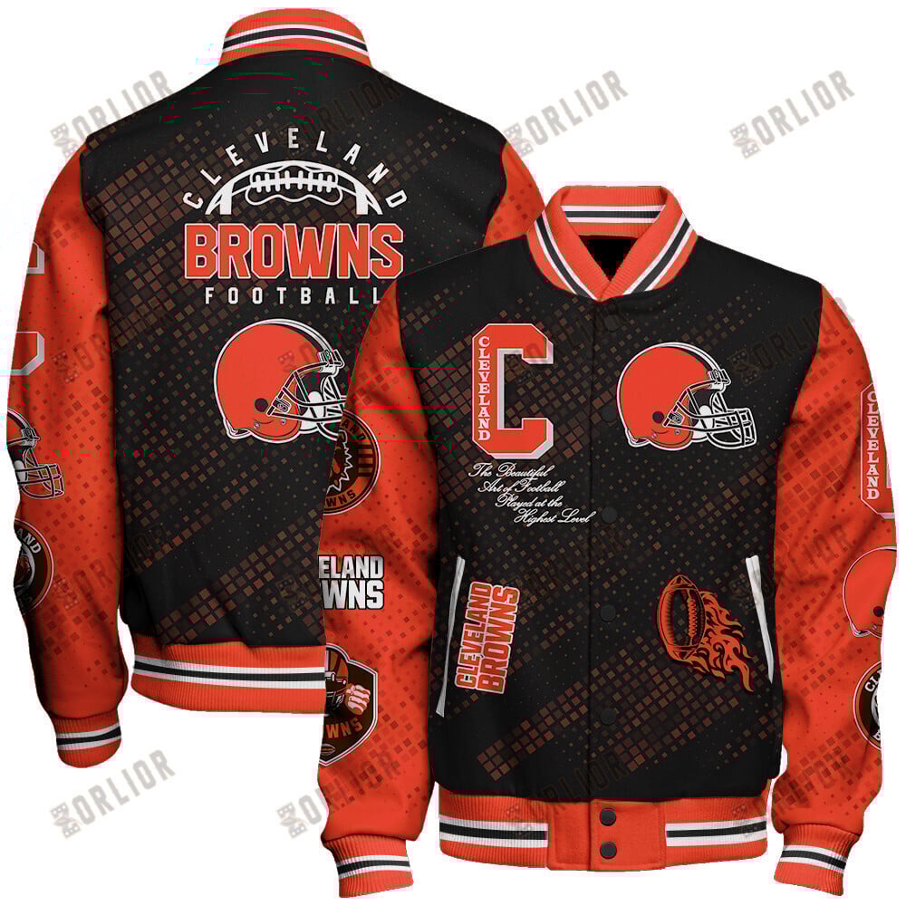 Cleveland Browns National Football League Pattern Varsity Jacket V13