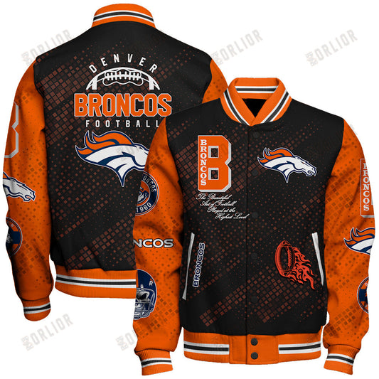 Denver Broncos National Football League Pattern Varsity Jacket V13