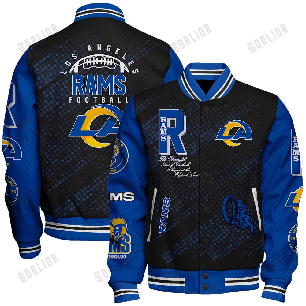 Los Angeles Rams National Football League Pattern Varsity Jacket V13
