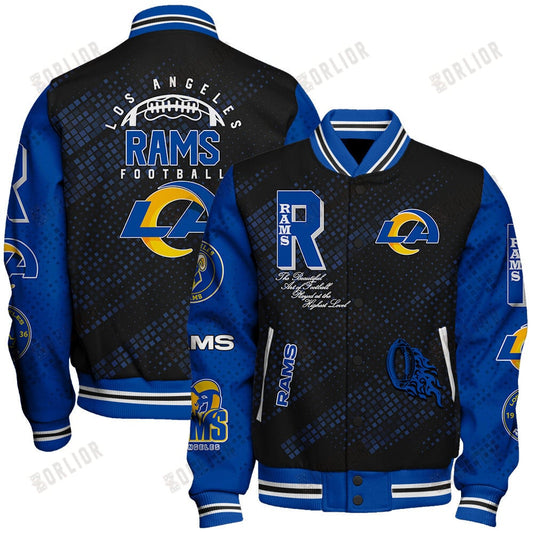 Los Angeles Rams National Football League Pattern Varsity Jacket V13