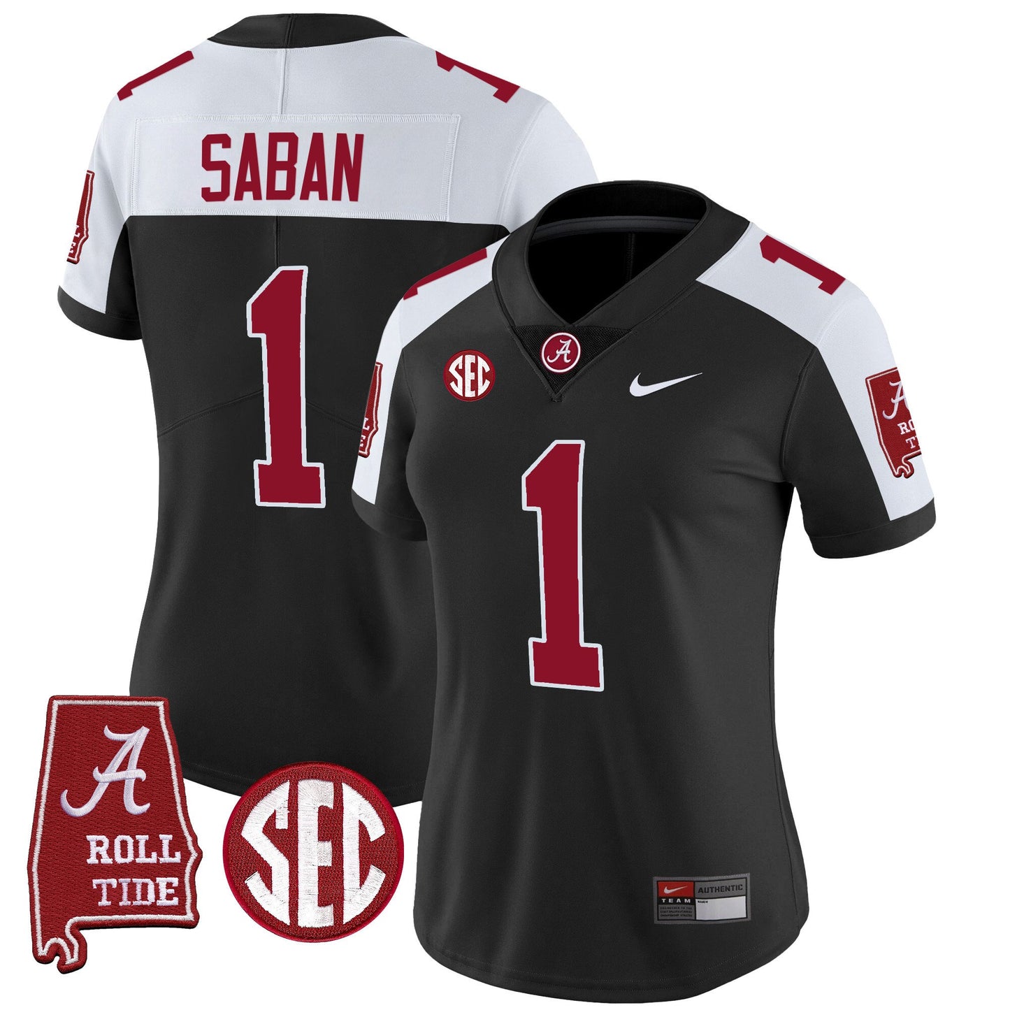 Women's Alabama Crimson Tide Vapor Limited Jersey V3 - Alabama Map - All Stitched