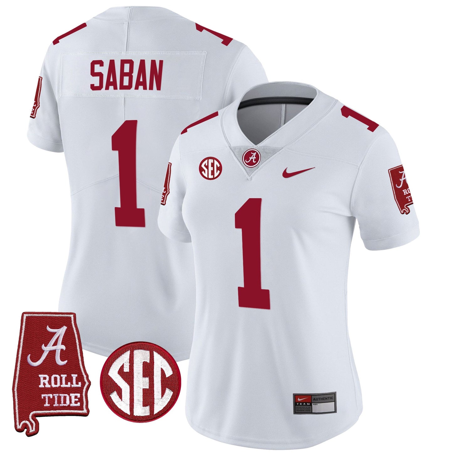 Women's Alabama Crimson Tide Vapor Limited Jersey V3 - Alabama Map - All Stitched