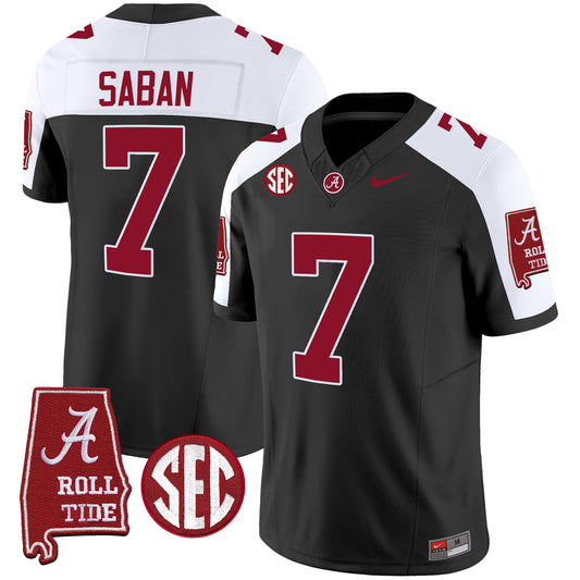 Nick Saban Alabama Crimson Tide #7 Champions Vapor Limited Jersey - All Stitched