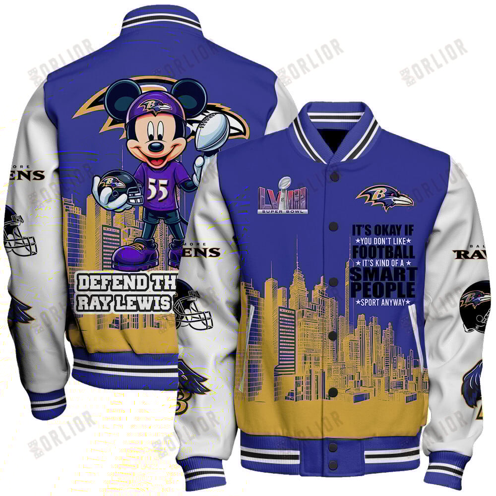 Baltimore Ravens National Football League Varsity Jacket STM V5