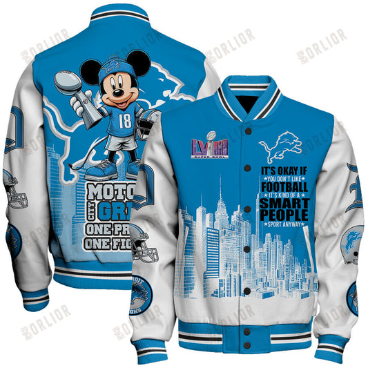 Detroit Lions National Football League Varsity Jacket STM V5