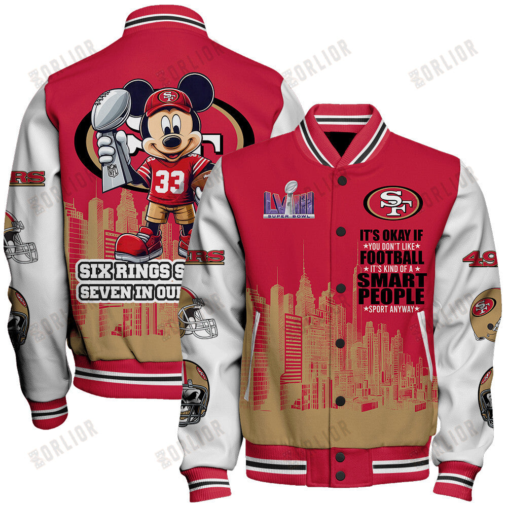 San Francisco 49ers National Football League Varsity Jacket STM V5
