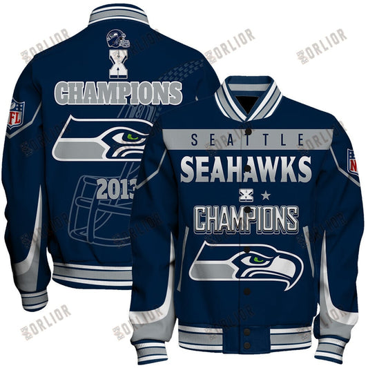 Seattle Seahawks X Super Bowl Champions Varsity Jacket