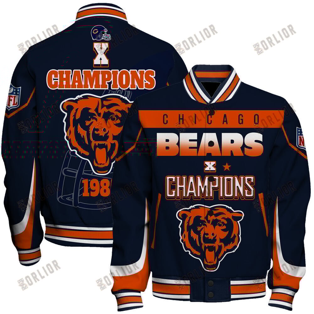 Chicago Bears X Super Bowl Champions Varsity Jacket
