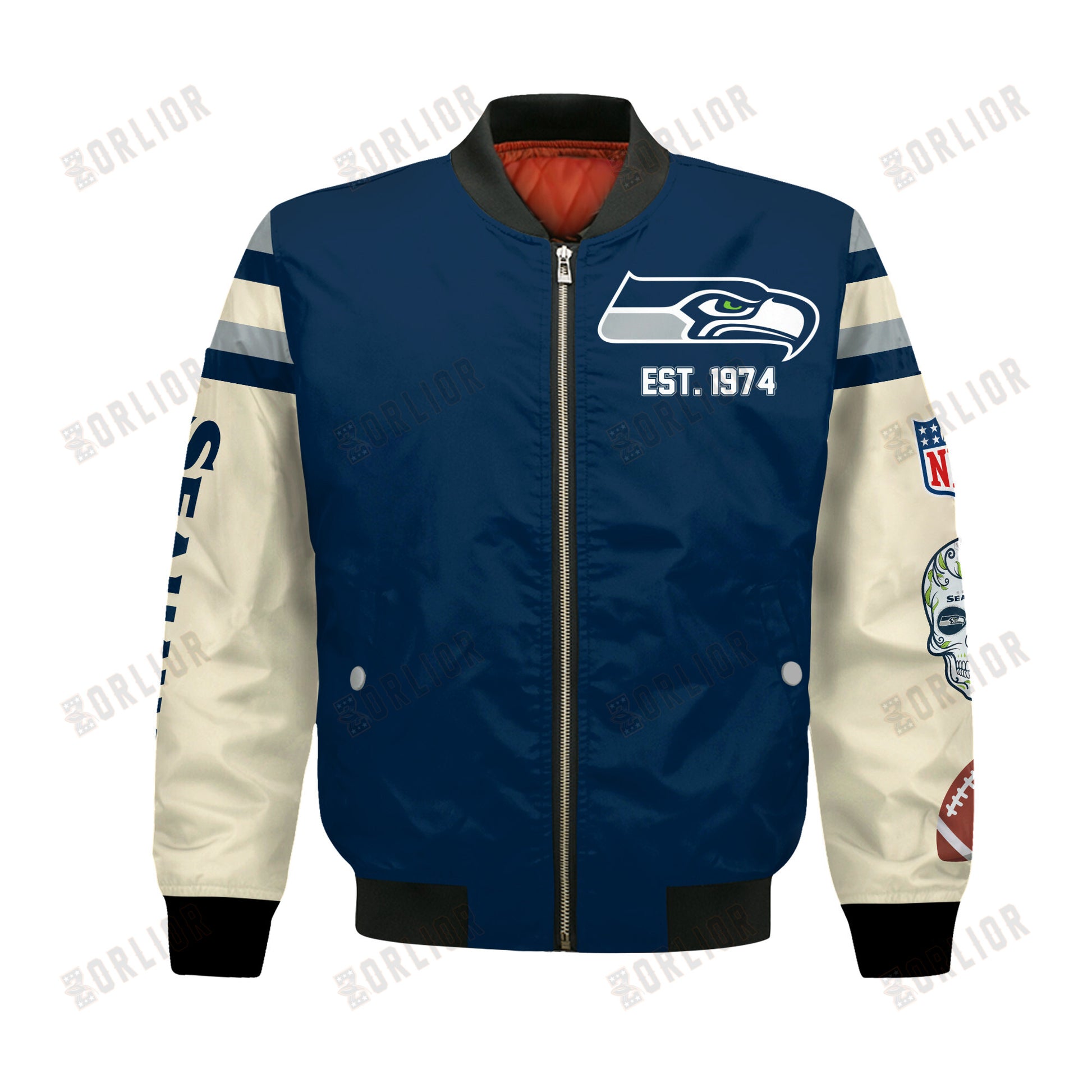 Seattle Seahawks X Champions Design Bomber Jacket SFAT V3